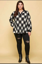 Load image into Gallery viewer, Buffalo Plaid Collared Top