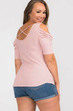Load image into Gallery viewer, Cold Shoulder Puff Sleeve Top
