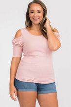 Load image into Gallery viewer, Cold Shoulder Puff Sleeve Top