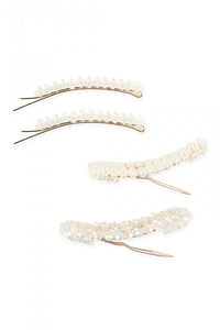 Crystal Bead & Pearl Hair Pin Set