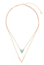 Load image into Gallery viewer, Double Layer Triange Necklace