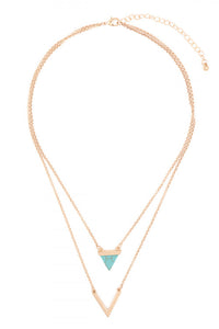 Double Layer Triange Necklace