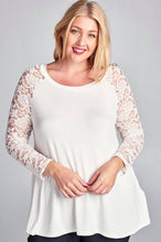 Load image into Gallery viewer, Lace Sleeve Tunic Top