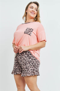 Leopard Pocket & Shorts Set