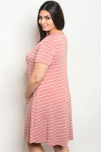 Load image into Gallery viewer, Scoop Neck Stripe Dress