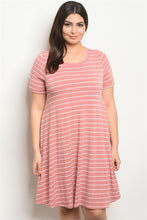 Load image into Gallery viewer, Scoop Neck Stripe Dress