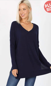 Thermal Waffle V-Neck Sweater (Multiple Colors)